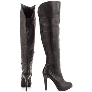 Jessica Simpson Leather Slouch platform boot.